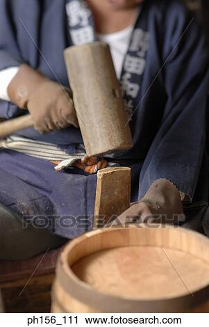 Mid section view of a carpenter hitting a barrel with a mallet View Large Photo Image Stock Image - Mid section view of a carpenter hitting a barrel with a mallet. Fotosearch