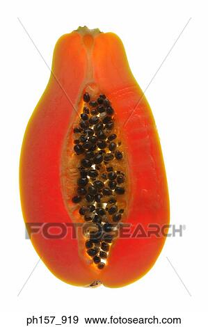 Papaya, cross section View Large Photo Image Stock Photo - Papaya, cross section. Fotosearch