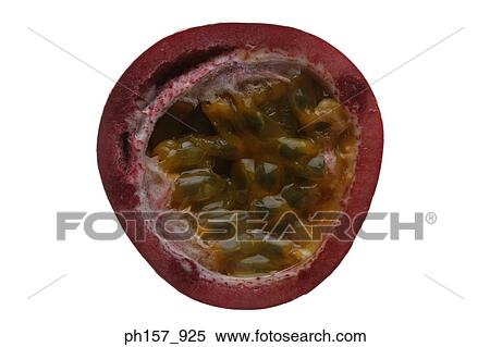 Passion fruit, cross section View Large Photo Image Stock Photography - Passion fruit, cross section. Fotosearch
