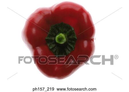 Red bell pepper, top view View Large Photo Image Stock Photo - Red bell pepper, top view. Fotosearch
