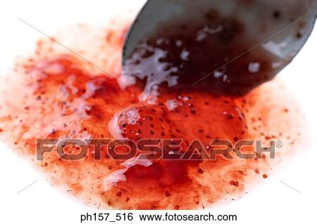 Strawberry jam, close-up View Large Photo Image Stock Photograph - Strawberry jam, close-up. Fotosearch