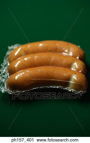 Stock Image - Three sausages. Fotosearch