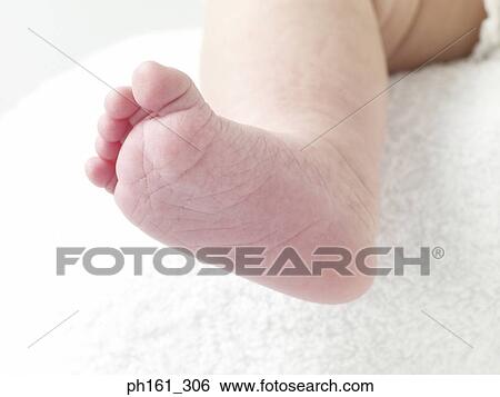 Stock Photograph - Close-up of an infant's leg. Fotosearch