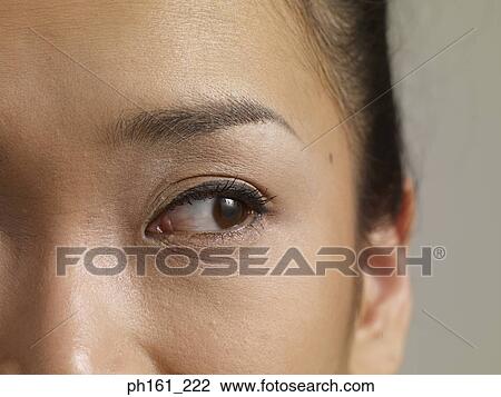 Close-up of woman's eyes, looking sideways View Large Photo Image Stock Image - Close-up of woman's eyes, looking sideways. Fotosearch