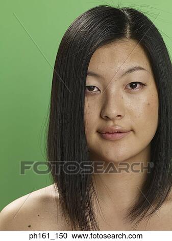 Portrait of a woman, close-up View Large Photo Image Stock Image - Portrait of a woman, close-up. Fotosearch