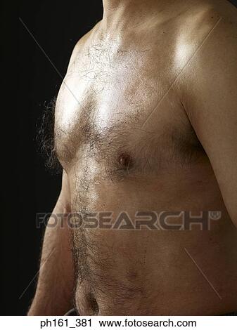 Shirtless man with hairy chest, side view View Large Photo Image Stock Image - Shirtless man with hairy chest, side view. Fotosearch