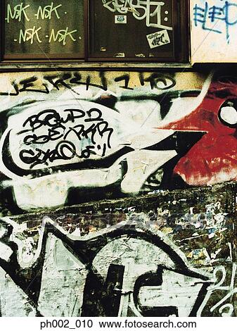 Graffiti on wall View Large Photo Image Stock Image - Graffiti on wall. Fotosearch