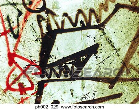 Stock Photo - Graffiti on wall. Fotosearch