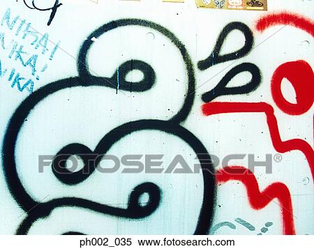 Graffiti on wall View Large Photo Image Stock Photography - Graffiti on wall. Fotosearch