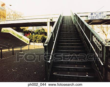 Staircase leading to the bridge View Large Photo Image Picture - Staircase leading to the bridge. Fotosearch