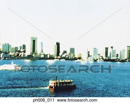 Stock Image - Aerial View of Tokyo Bay, Japan. Fotosearch