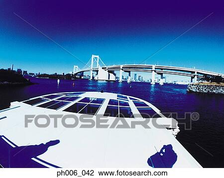 Tokyo Bay, Rainbow Bridge, Tokyo View Large Photo Image Stock Image - Tokyo Bay, Rainbow Bridge, Tokyo. Fotosearch