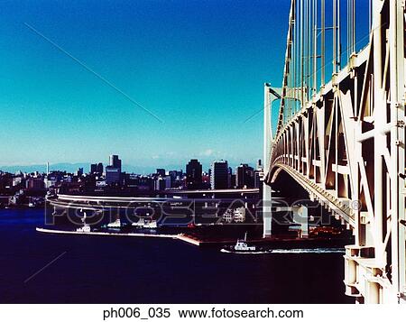 Tokyo Bay, Rainbow Bridge, Tokyo View Large Photo Image Stock Photography - Tokyo Bay, Rainbow Bridge, Tokyo. Fotosearch