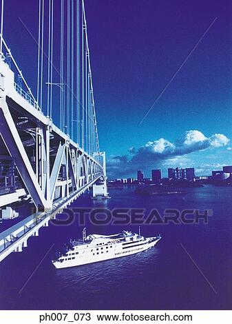 Cruise ship going under Rainbow Bridge View Large Photo Image Stock Image - Cruise ship going under Rainbow Bridge. Fotosearch
