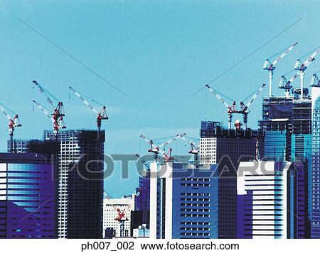 Stock Image - Minato-ku skyline, Tokyo, Japan. Fotosearch
