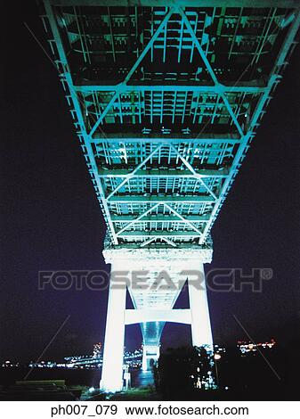 Rainbow Bridge at night, Tokyo Bay, Tokyo, Japan View Large Photo Image Stock Photo - Rainbow Bridge at night, Tokyo Bay, Tokyo, Japan. Fotosearch