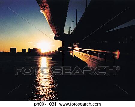 Rainbow Bridge at sunset, Tokyo Bay, Tokyo, Japan View Large Photo Image Stock Image - Rainbow Bridge at sunset, Tokyo Bay, Tokyo, Japan. Fotosearch