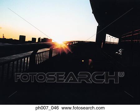 Rainbow Bridge at sunset, Tokyo Bay, Tokyo, Japan View Large Photo Image Stock Photograph - Rainbow Bridge at sunset, Tokyo Bay, Tokyo, Japan. Fotosearch