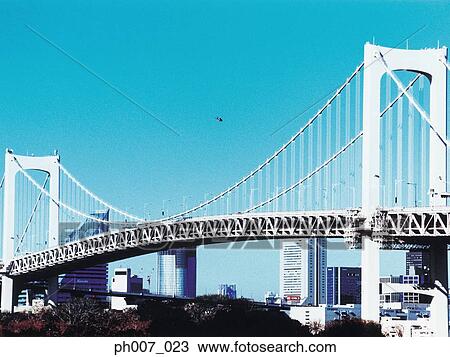 Rainbow Bridge, Tokyo Bay, Tokyo, Japan View Large Photo Image Stock Image - Rainbow Bridge, Tokyo Bay, Tokyo, Japan. Fotosearch