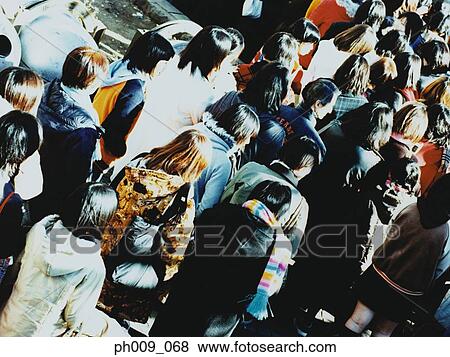 Crowd Walking In Tokyo View Large Photo Image Stock Photo - Crowd Walking In Tokyo. Fotosearch