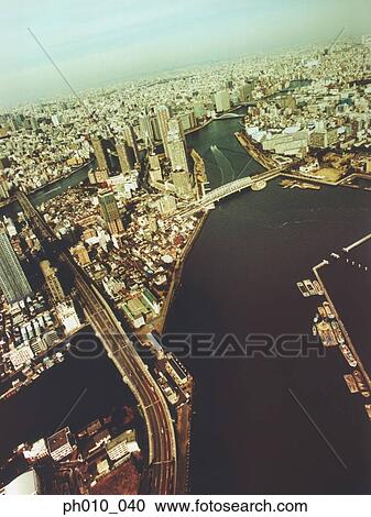 Aerial View of Chuo-ku, Tokyo, Japan View Large Photo Image Stock Image - Aerial View of Chuo-ku, Tokyo, Japan. Fotosearch