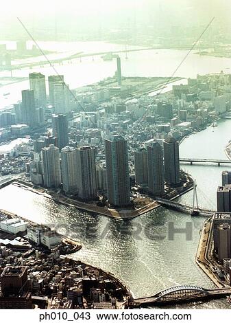 Aerial View of Chuo-ku, Tokyo, Japan View Large Photo Image Stock Image - Aerial View of Chuo-ku, Tokyo, Japan. Fotosearch