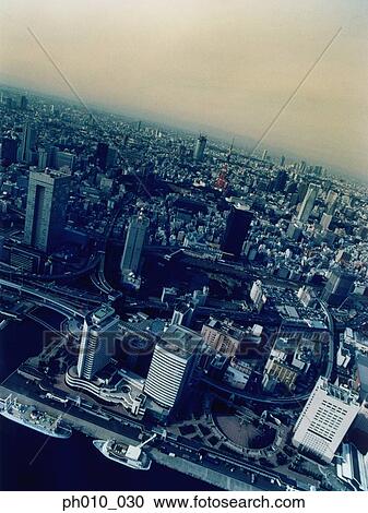Aerial View of Minato-ku, Tokyo, Japan View Large Photo Image Stock Image - Aerial View of Minato-ku, Tokyo, Japan. Fotosearch