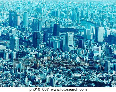 Aerial View of Minato-ku, Tokyo, Japan View Large Photo Image Stock Photo - Aerial View of Minato-ku, Tokyo, Japan. Fotosearch
