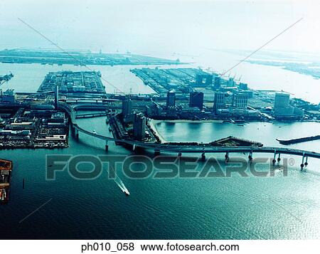 Stock Photo - Aerial View of Minato-ku, Tokyo, Japan. Fotosearch