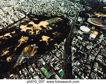 Stock Photo - Aerial View of Shibuya-ku, Tokyo, Japan. Fotosearch