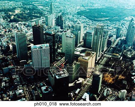 Aerial View of Shinjuku-ku, Tokyo, Japan View Large Photo Image Stock Photo - Aerial View of Shinjuku-ku, Tokyo, Japan. Fotosearch