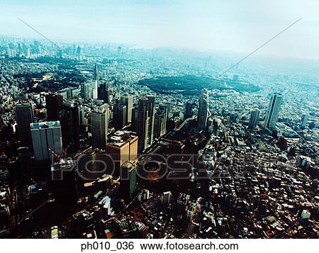 Aerial View of Shinjuku-ku, Tokyo, Japan View Large Photo Image Stock Photograph - Aerial View of Shinjuku-ku, Tokyo, Japan. Fotosearch