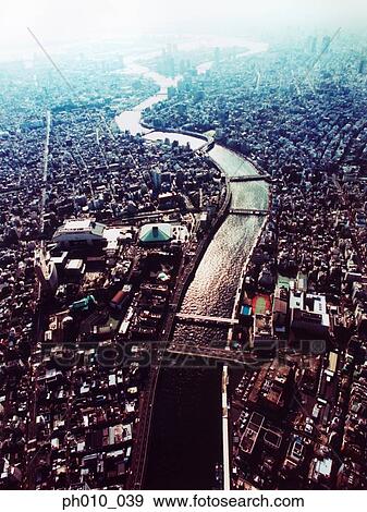 Aerial View of Sumida-ku, Tokyo, Japan View Large Photo Image Stock Photo - Aerial View of Sumida-ku, Tokyo, Japan. Fotosearch