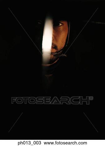 Stock Image - Portrait of a Samurai warrior. Fotosearch