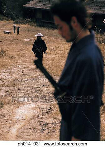 Confrontation of two Samurai warriors View Large Photo Image Stock Image - Confrontation of two Samurai warriors. Fotosearch