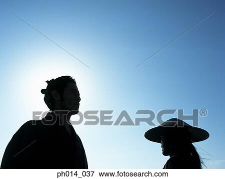 Confrontation of two Samurai warriors View Large Photo Image Stock Photo - Confrontation of two Samurai warriors. Fotosearch