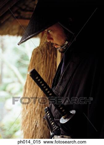 Stock Photography - Portrait of a Samurai warrior . Fotosearch