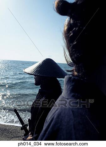 Picture - Portrait of two Samurai warriors. Fotosearch