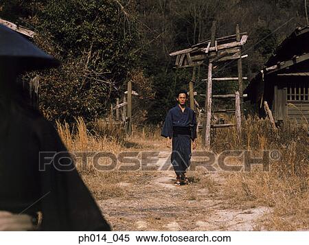 Stock Photography - Portrait of two Samurai warriors. Fotosearch