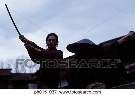 Stock Photo - Two Samurai warriors fighting. Fotosearch