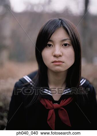 Stock Image - Portrait of a School girl. Fotosearch