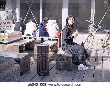 School girl sitting View Large Photo Image Stock Photo - School girl sitting. Fotosearch