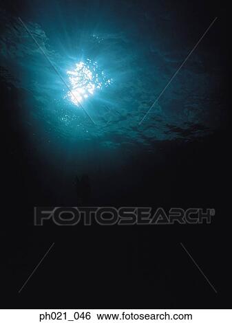 Sunlight filtering through water surface View Large Photo Image Stock Photograph - Sunlight filtering through water surface . Fotosearch