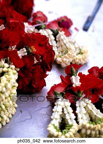 Stock Image - Close up of garland. Fotosearch