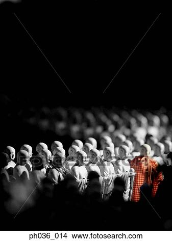 Picture - Rows of human figurines. Fotosearch