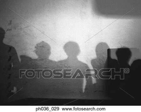 Stock Photo - Shadows of a group of people. Fotosearch
