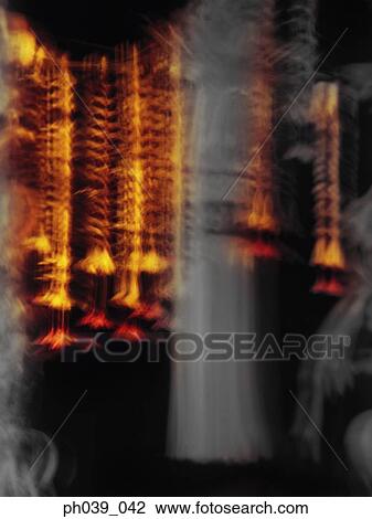 Stock Image - Hanging garlands. Fotosearch