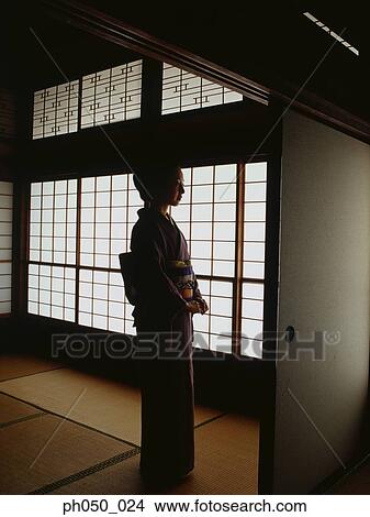 Japanese woman in kimono, portrait View Large Photo Image Picture - Japanese woman in kimono, portrait. Fotosearch