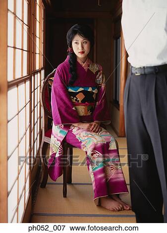 Stock Photo - Traditional Japanese couple. Fotosearch