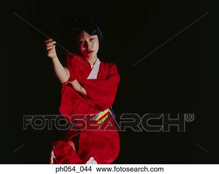 Japanese woman in kimono, portrait View Large Photo Image Picture - Japanese woman in kimono, portrait. Fotosearch